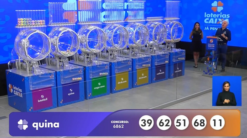 Números da QUINA 6862: