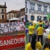 Manifestantes pró e contra Bolsonaro vão às ruas de Ouro Preto