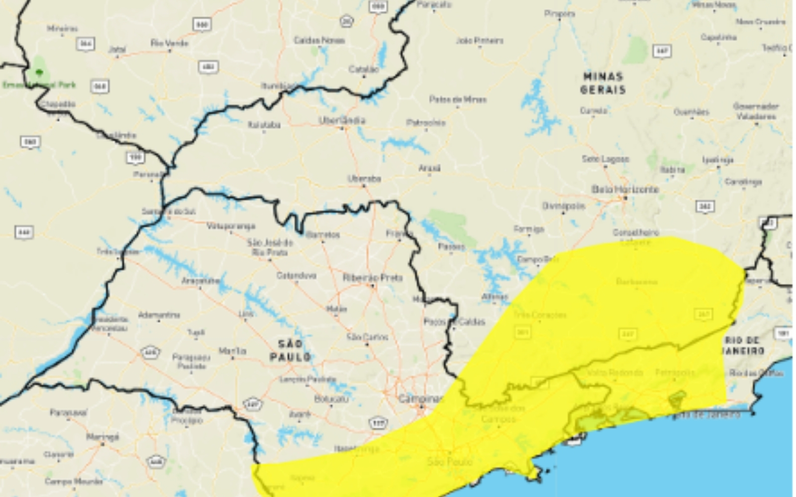 Mariana e Ouro Preto estão sob alerta de tempestade para esta quarta-feira
