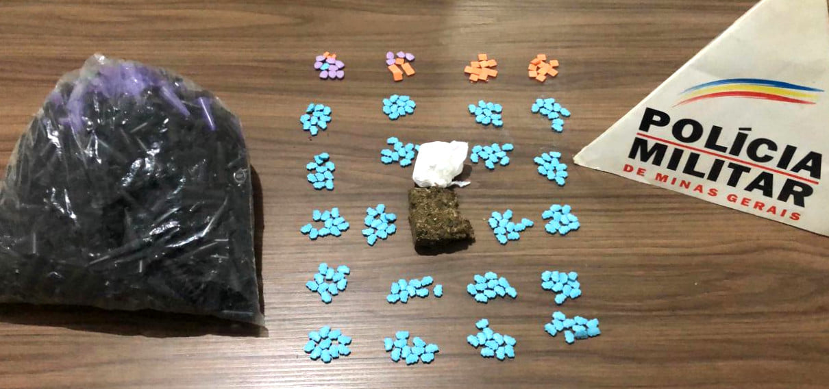 Mais de 200 comprimidos de ecstasy são apreendidos em Antônio Pereira, distrito de Ouro Preto
