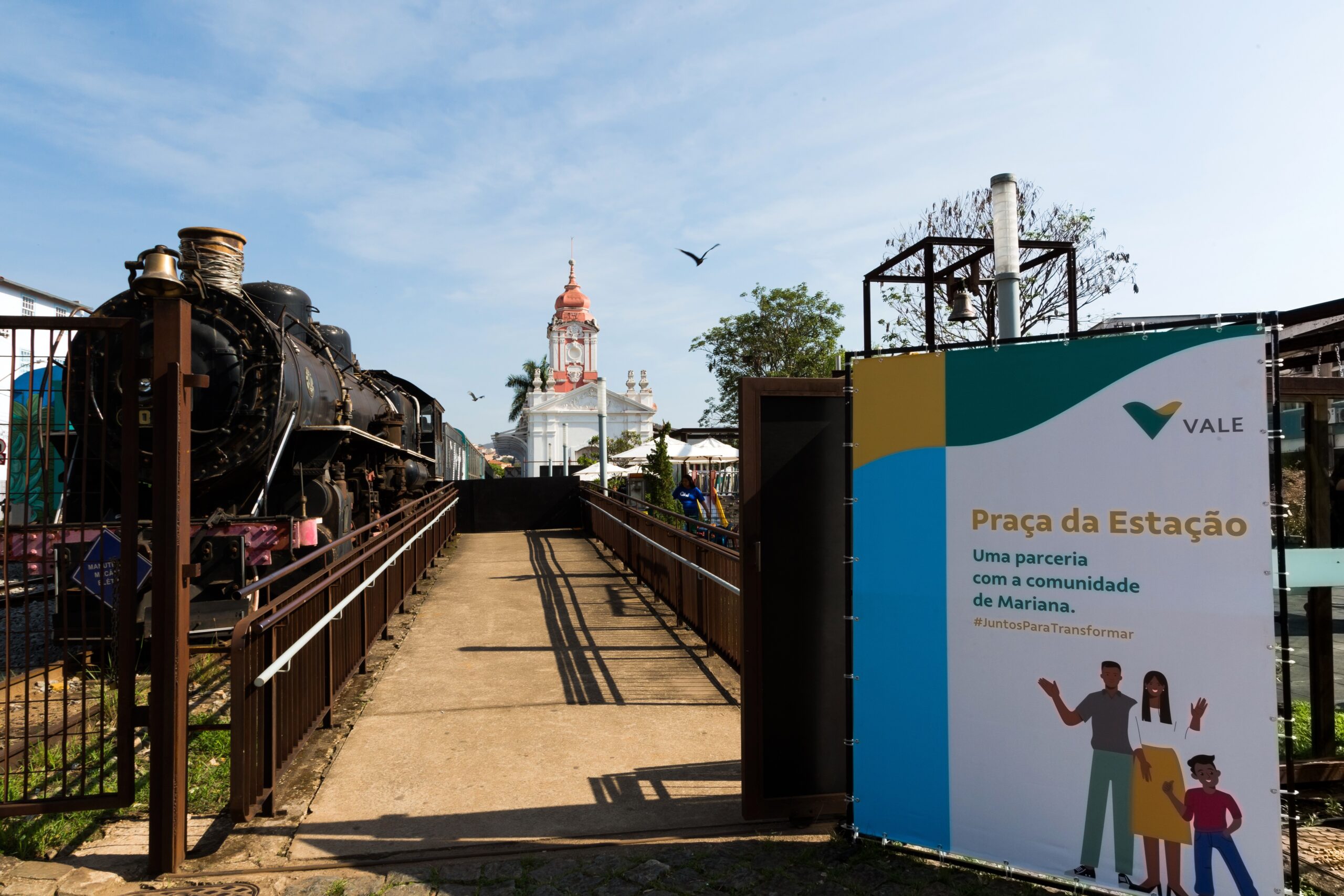 Parquinho da estação do Trem da Vale em Mariana (MG) é reaberto