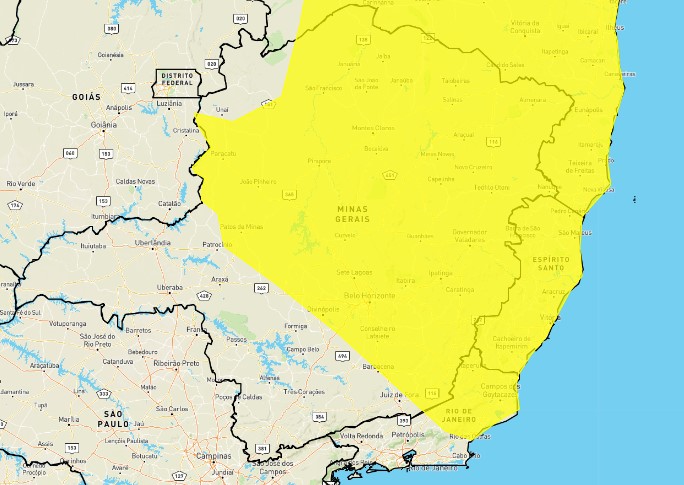 Itabirito, Mariana e Ouro Preto estão, de novo, sob alerta de chuvas intensas