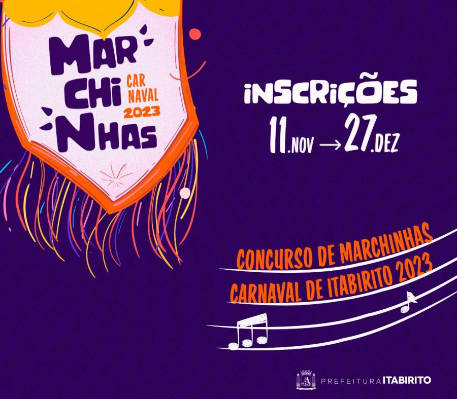 Carnaval de Itabirito terá concurso de marchinhas com prêmio de até R$ 5 mil
