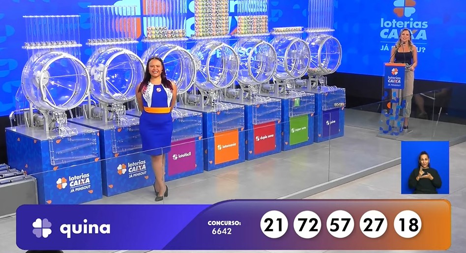 Resultado da Quina 6642 de hoje, segunda-feira (27/01/25); prêmio estimado é de R$ 3 milhões