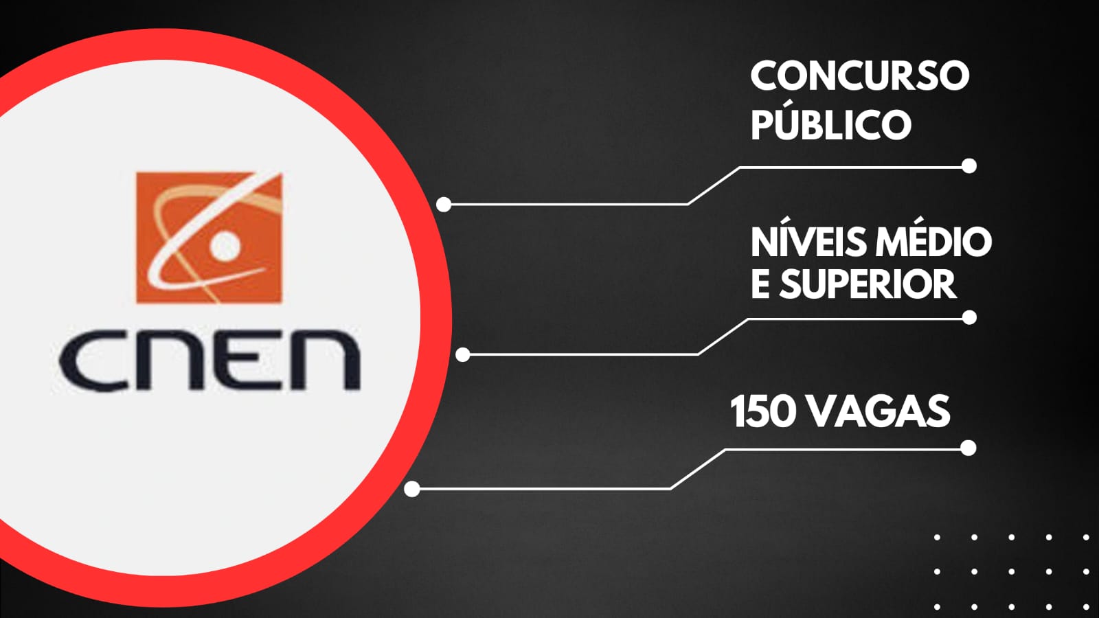 CNEN abre concurso com 150 vagas e salários de até R$ 14,7 mil; há vagas para Minas