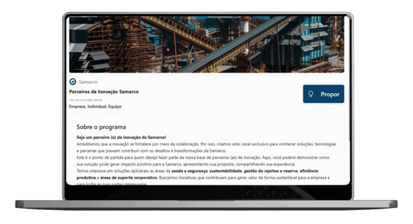 Samarco inaugura portal para centralizar propostas de inovação e facilitar parcerias estratégicas