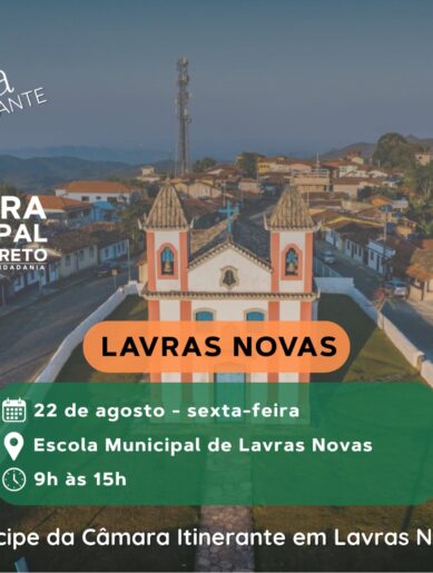 Câmara Itinerante: Lavras Novas recebe diversos serviços gratuitos para a comunidade