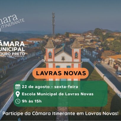 Câmara Itinerante: Lavras Novas recebe diversos serviços gratuitos para a comunidade