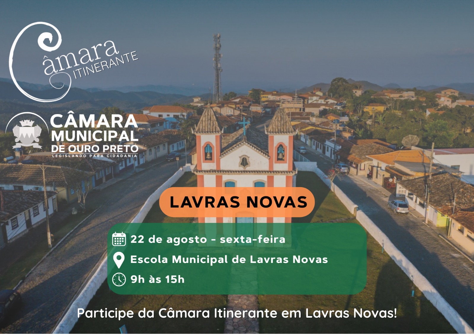 Câmara Itinerante: Lavras Novas recebe diversos serviços gratuitos para a comunidade