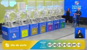 Números sorteados na Dia de Sorte 1135