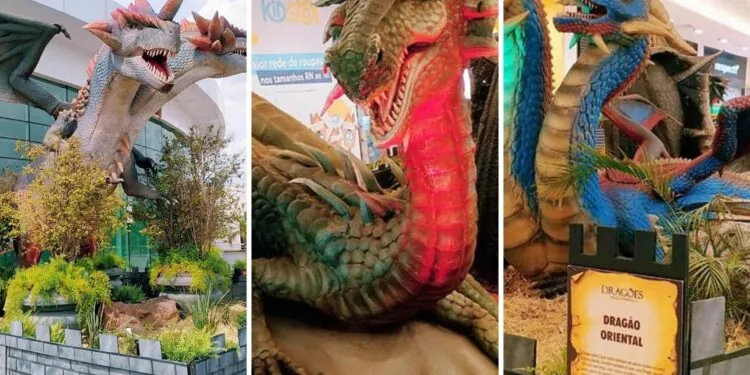 Exposição “Dragões” transforma o Jardim de Mariana em palco de fantasia e arte