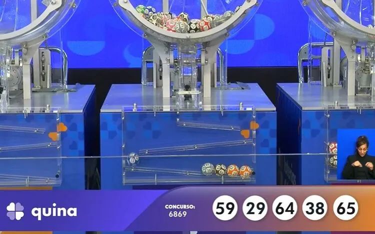 Números do sorteio da Quina 6869