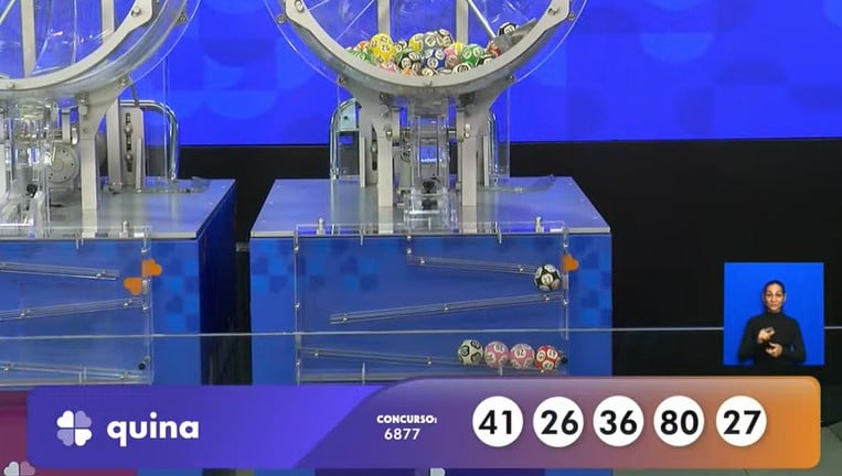 Números do sorteio da Quina 6877