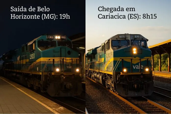Trem noturno de passageiros Vitória-Minas sairá de Belo Horizonte às 19h e chega em Cariacica (ES) de manhã, às 08h15