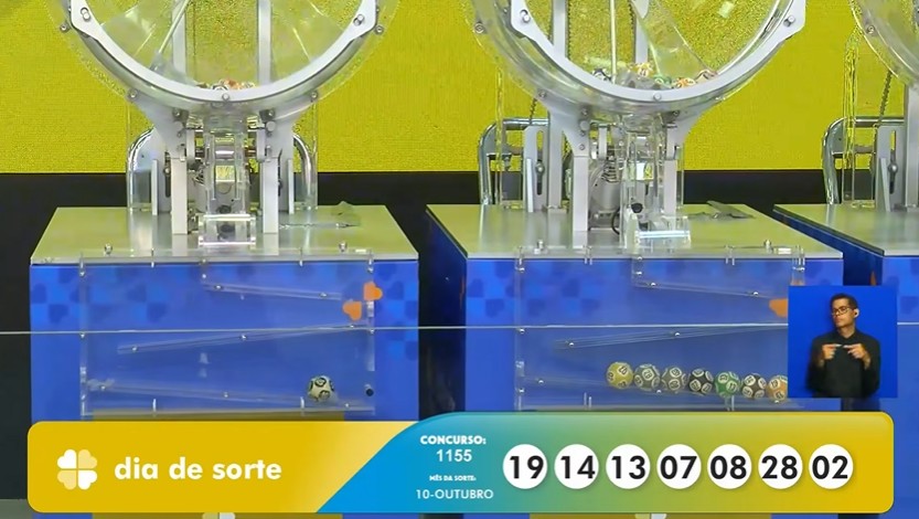 Números do sorteio da Dia de Sorte 1155