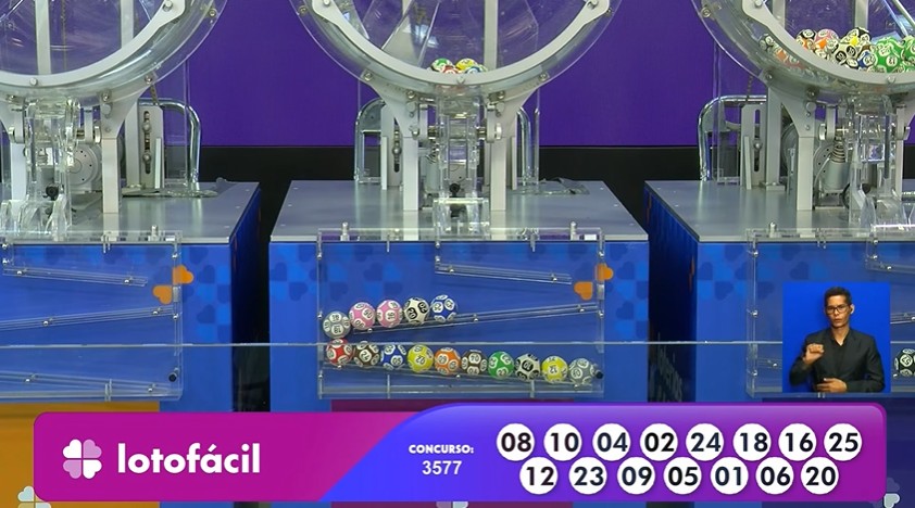 Números do sorteio da Lotofácil 3577